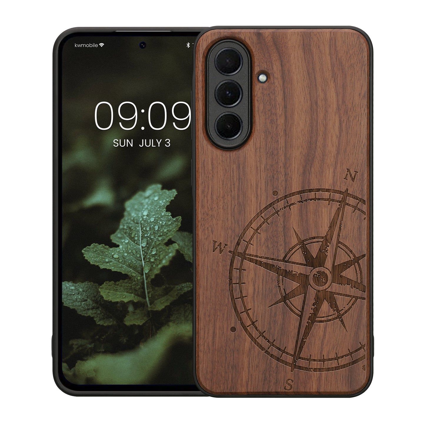kwmobile Hülle kompatibel mit Samsung Galaxy A36 5G Handy Cover TPU Handyhülle Kompass Vintage