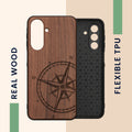 kwmobile Hülle kompatibel mit Samsung Galaxy A26 5G Hülle Handy Cover TPU Handyhülle Kompass Vintage