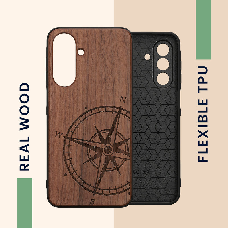 kwmobile Hülle kompatibel mit Samsung Galaxy A26 5G Hülle Handy Cover TPU Handyhülle Kompass Vintage