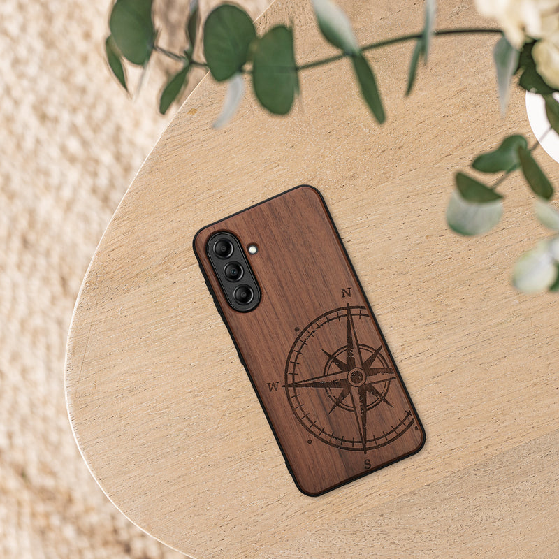 kwmobile Hülle kompatibel mit Samsung Galaxy A26 5G Hülle Handy Cover TPU Handyhülle Kompass Vintage