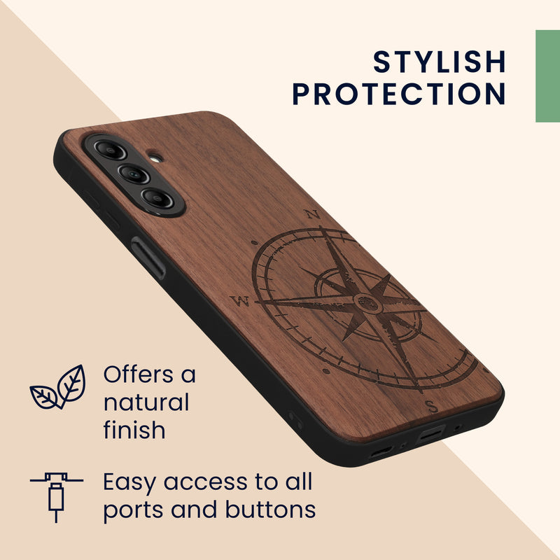 kwmobile Hülle kompatibel mit Samsung Galaxy A26 5G Hülle Handy Cover TPU Handyhülle Kompass Vintage