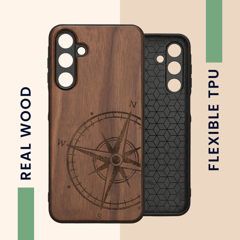 kwmobile Hülle kompatibel mit Samsung Galaxy A16 5G Handy Cover TPU Handyhülle Kompass Vintage
