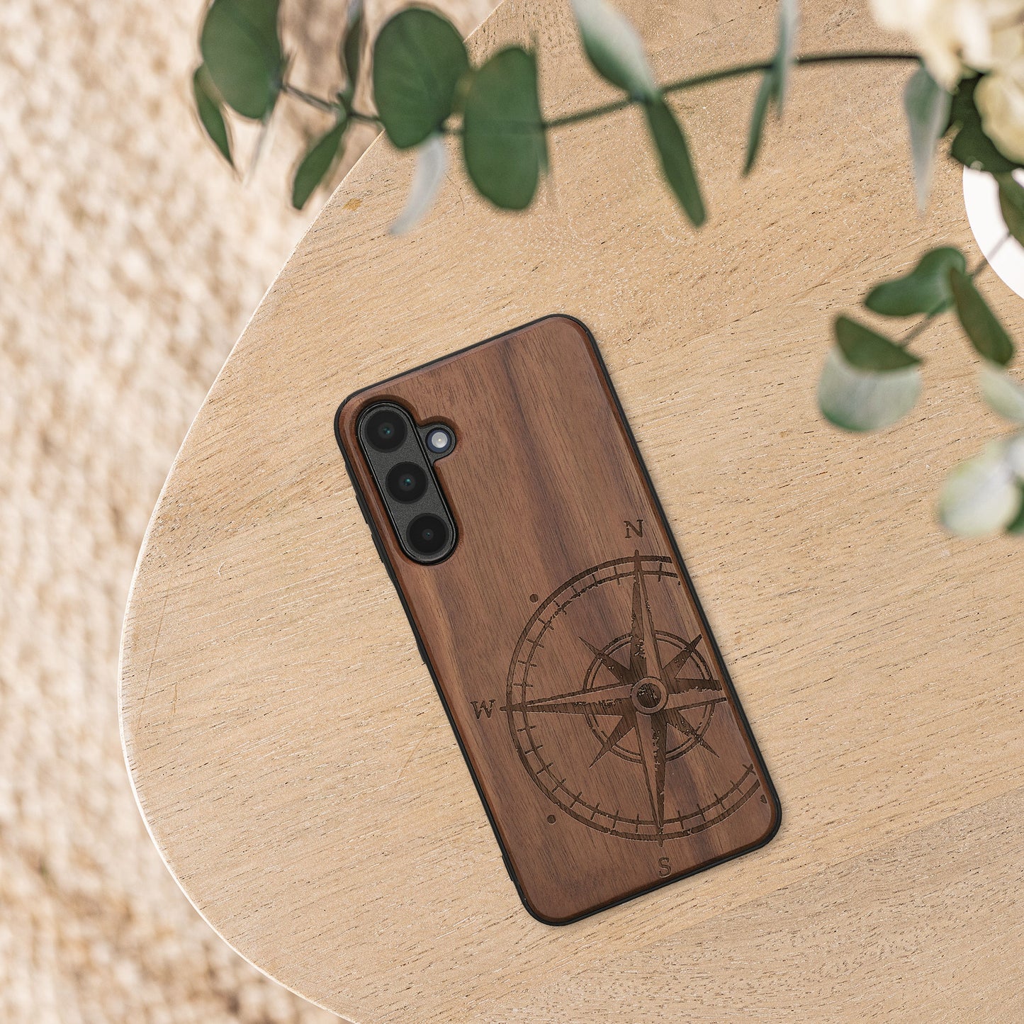kwmobile Hülle kompatibel mit Samsung Galaxy A16 5G Handy Cover TPU Handyhülle Kompass Vintage