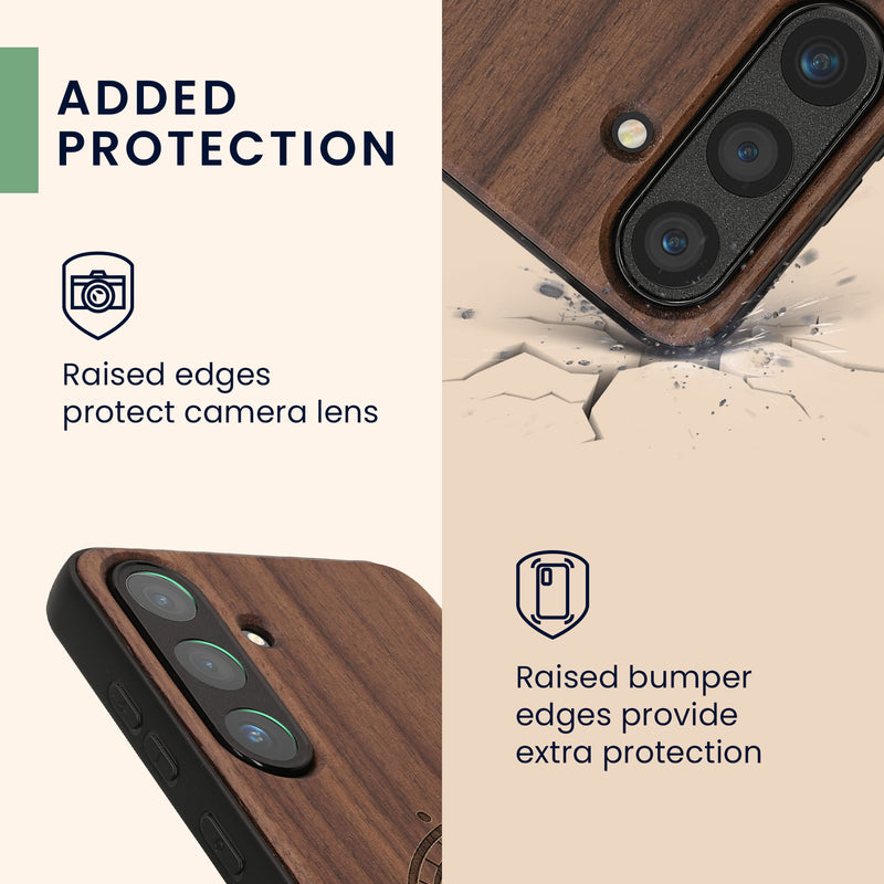 kwmobile Hülle kompatibel mit Samsung Galaxy S25 Hülle - Handy Cover - TPU Handyhülle Kompass Vintage