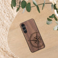 kwmobile Hülle kompatibel mit Samsung Galaxy S24 FE Hülle - Handy Cover - TPU Handyhülle Kompass Vintage