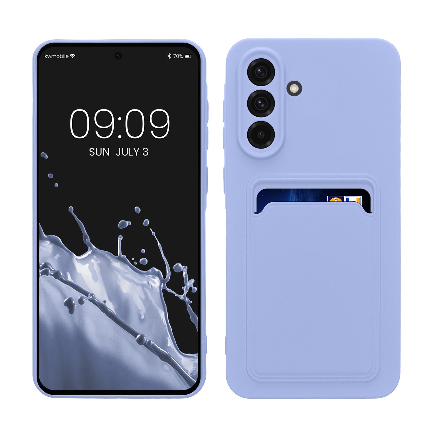kwmobile Handyhülle kompatibel mit Samsung Galaxy A56 5G Hülle - Handy Cover mit Fach für Karten - in Lavendel Lavendel  