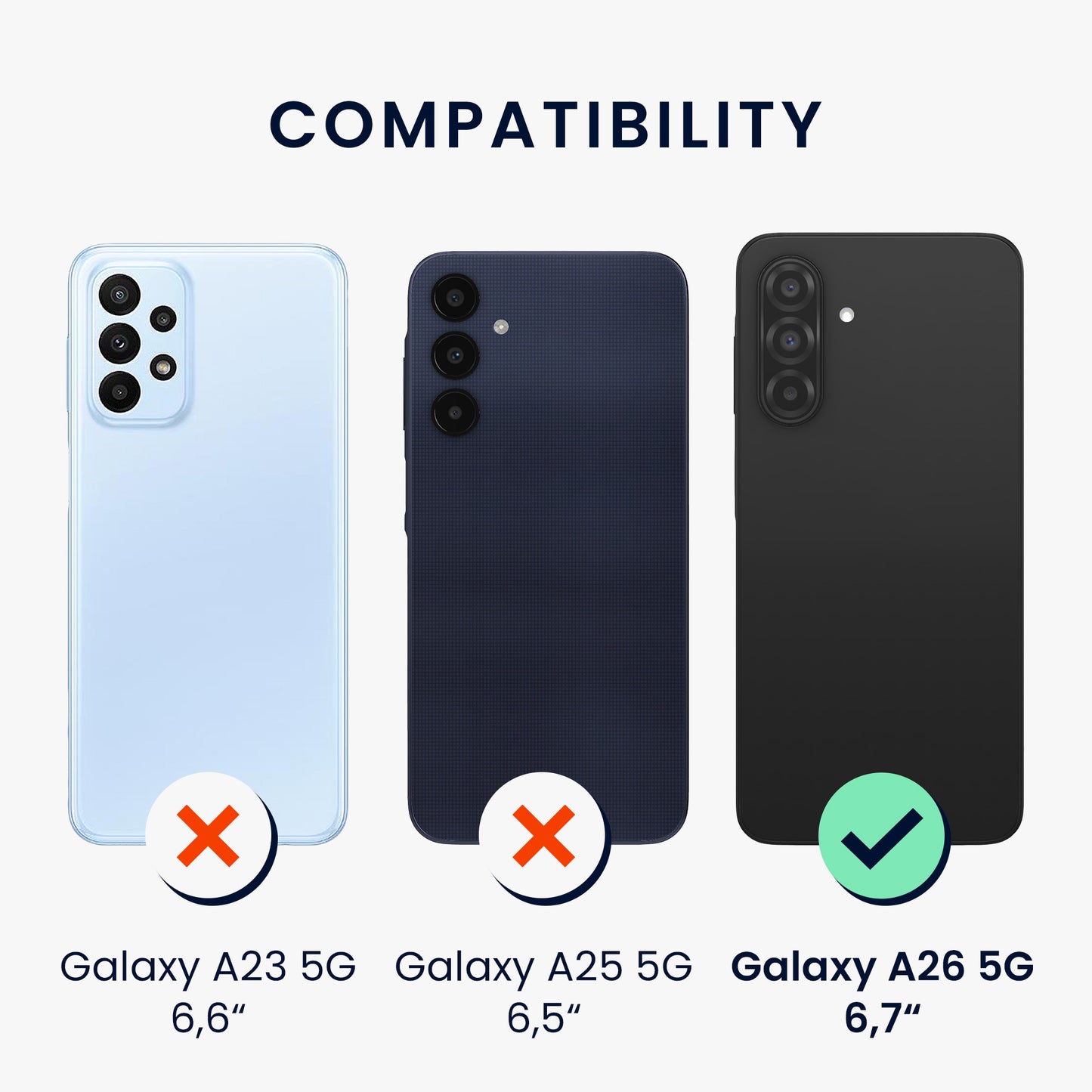 kwmobile Case kompatibel mit Samsung Galaxy A26 5G - Hülle Silikon transparent