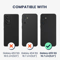 kwmobile Kunstleder Handyhülle kompatibel mit Samsung Galaxy A55 5G Hülle Brieftaschen Schutzhülle aus PU-Leder mit Displayschutz und RFID-Schutz