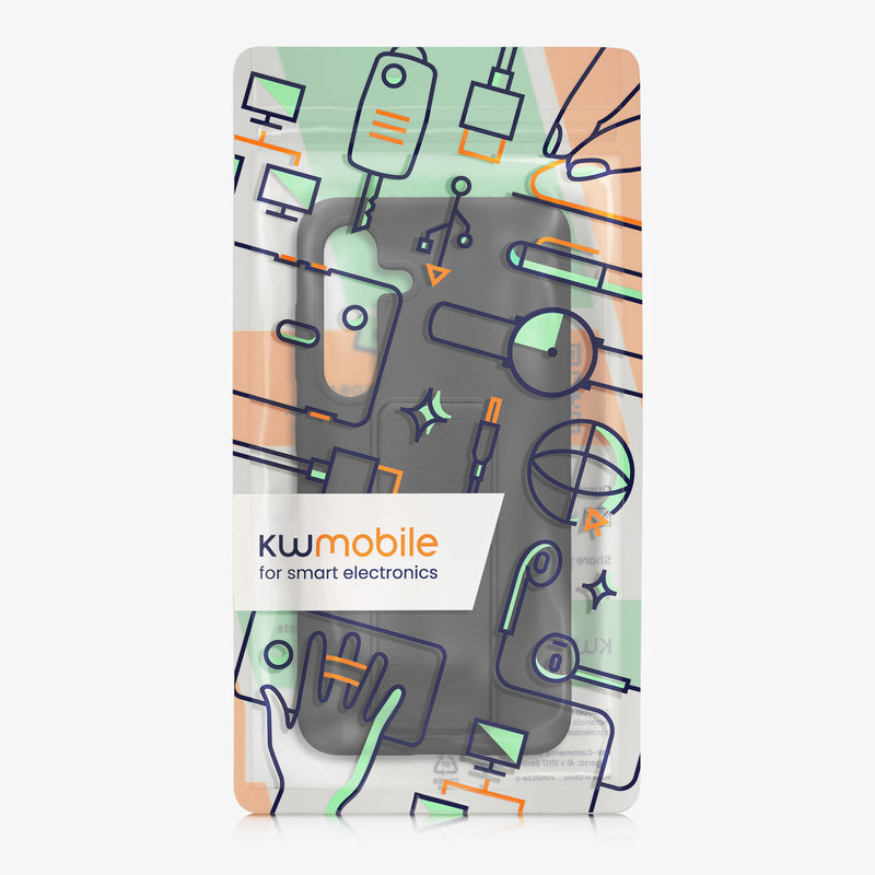 kwmobile Handyhülle für Samsung Galaxy S24 Hülle mit Fingerhalter und Stand Schutzhülle Cover