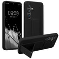 kwmobile Handyhülle für Samsung Galaxy S24 Hülle mit Fingerhalter und Stand Schutzhülle Cover