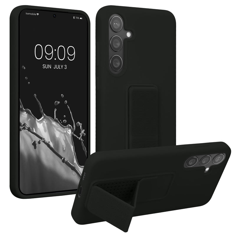 kwmobile Handyhülle für Samsung Galaxy S24 Plus Hülle Fingerhalter und Stand Schutzhülle Cover