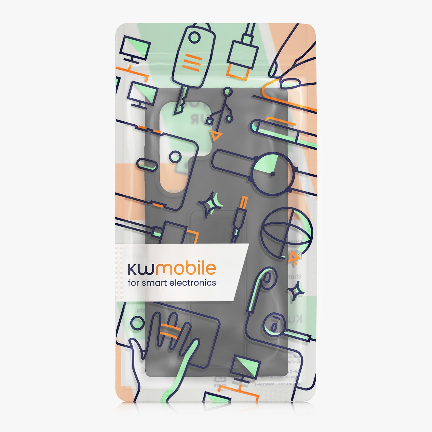 kwmobile Handyhülle für Samsung Galaxy S24 Ultra Hülle mit Fingerhalter und Stand Schutzhülle Cover