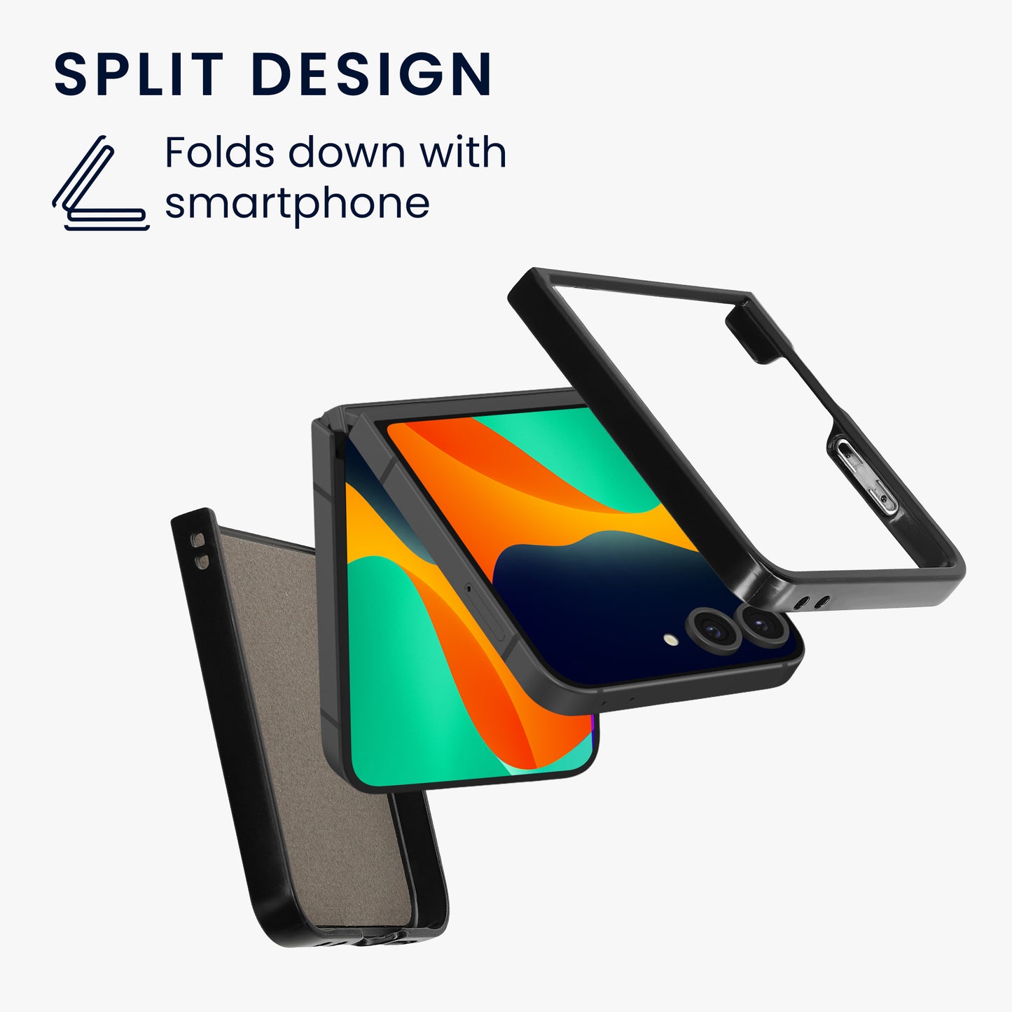 kwmobile Flip Hardcase kompatibel mit Samsung Galaxy Z Flip7 - Hülle für Foldable Handy - Handyhülle