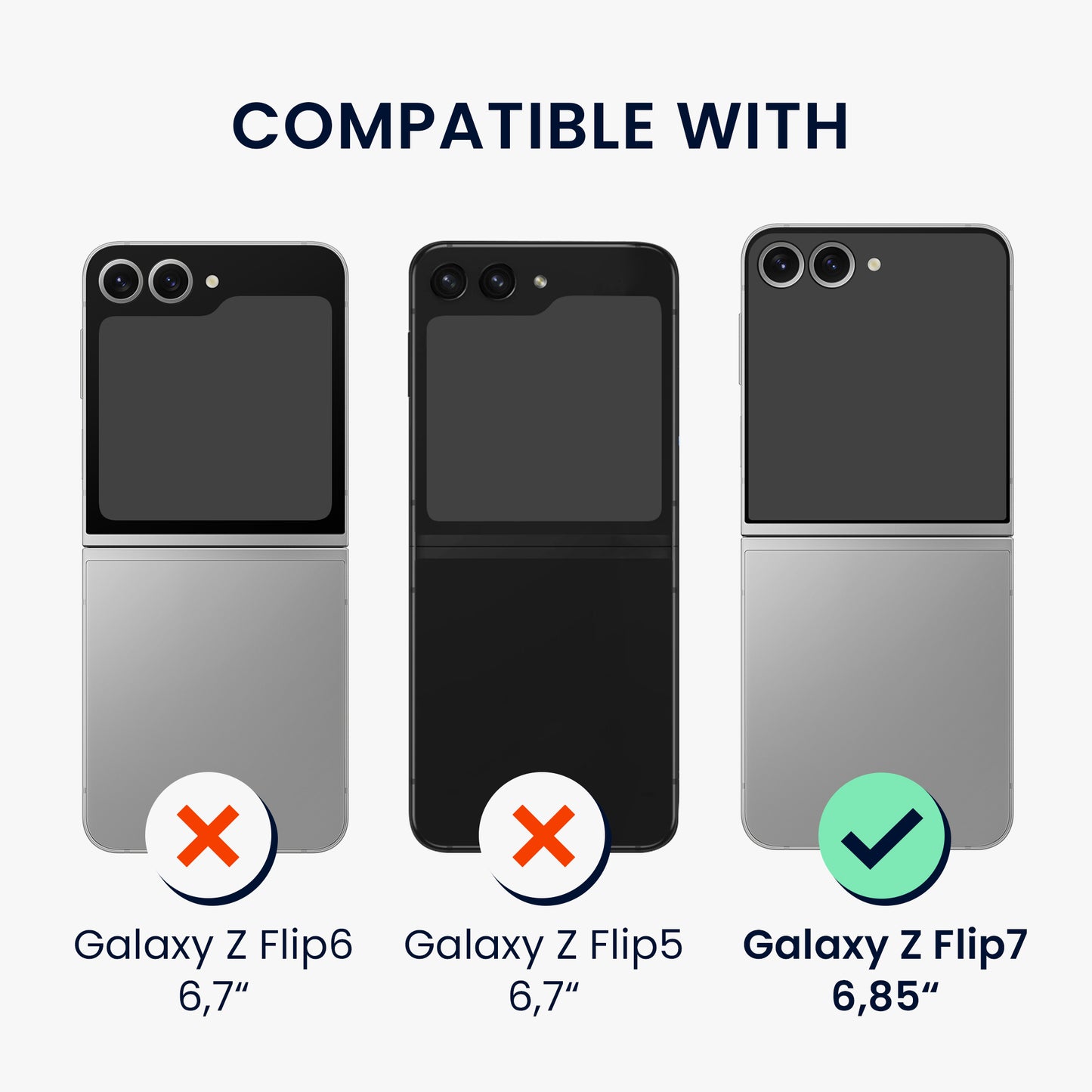 kwmobile Flip Hardcase kompatibel mit Samsung Galaxy Z Flip7 - Hülle für Foldable Handy - Handyhülle