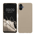 kwmobile Hülle kompatibel mit Samsung Galaxy A06 Hülle - weiches TPU Silikon Case - Cover geeignet für kabelloses Laden - Creme matt Creme matt  