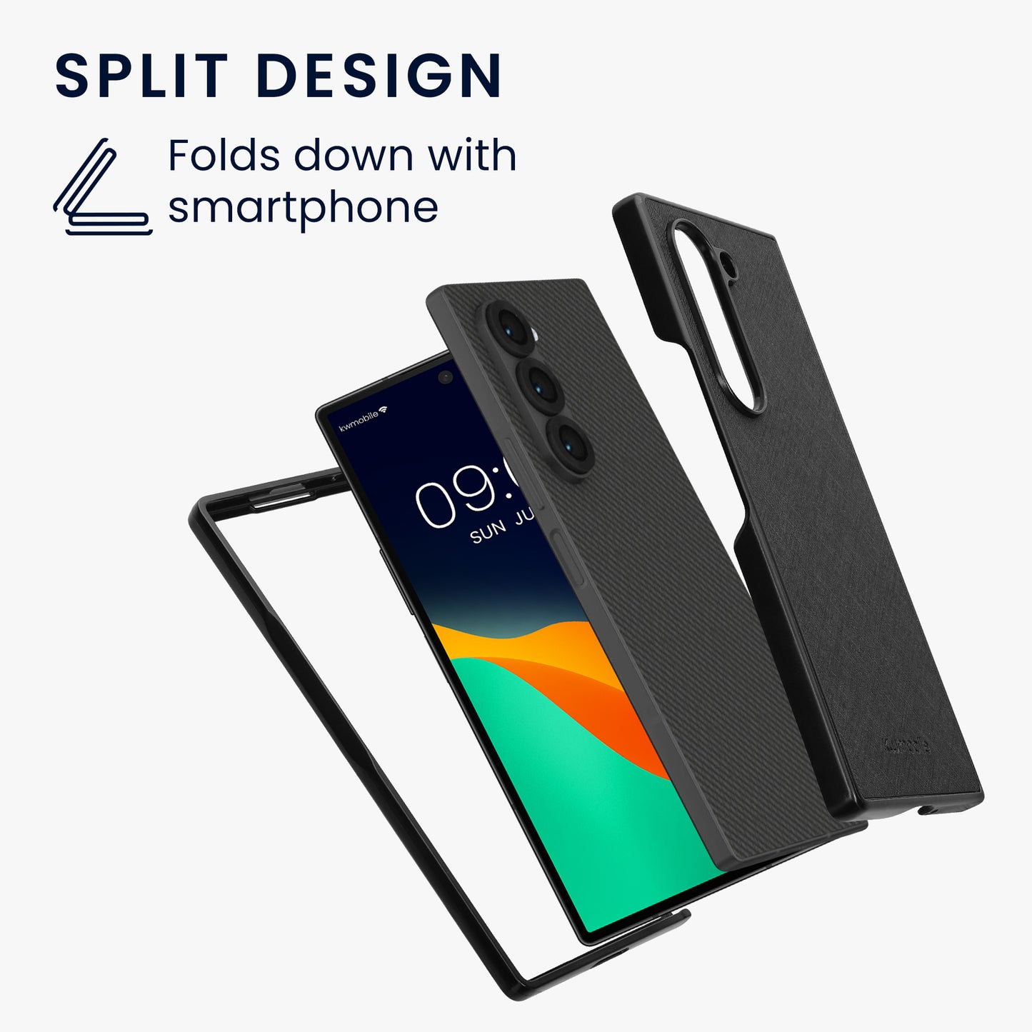 kwmobile Flip Hardcase kompatibel mit Samsung Galaxy Z Fold6 - Hülle für Foldable Handy - Handyhülle