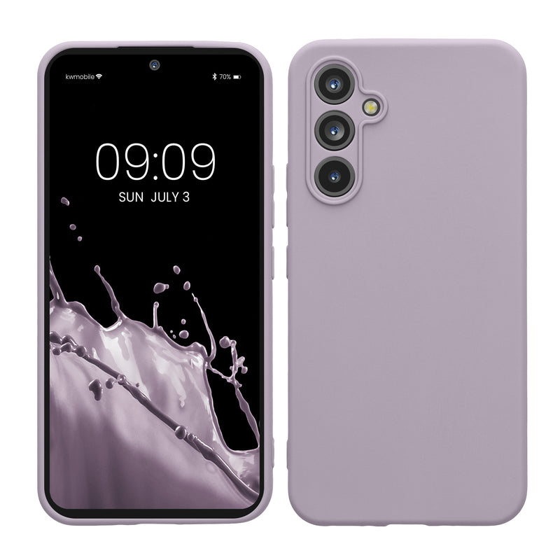 kwmobile Handyhülle kompatibel mit Samsung Galaxy A54 5G Hülle - Handy Case aus weichem Silikon in Lavendel Lavendel  