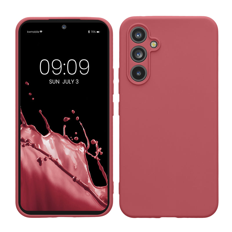kwmobile Handyhülle kompatibel mit Samsung Galaxy A54 5G Hülle - Handy Case aus weichem Silikon in Dark Rose Dark Rose  