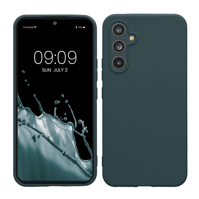 kwmobile Handyhülle kompatibel mit Samsung Galaxy A54 5G Hülle - Handy Case aus weichem Silikon in Dunkler Schiefer Dunkler Schiefer  