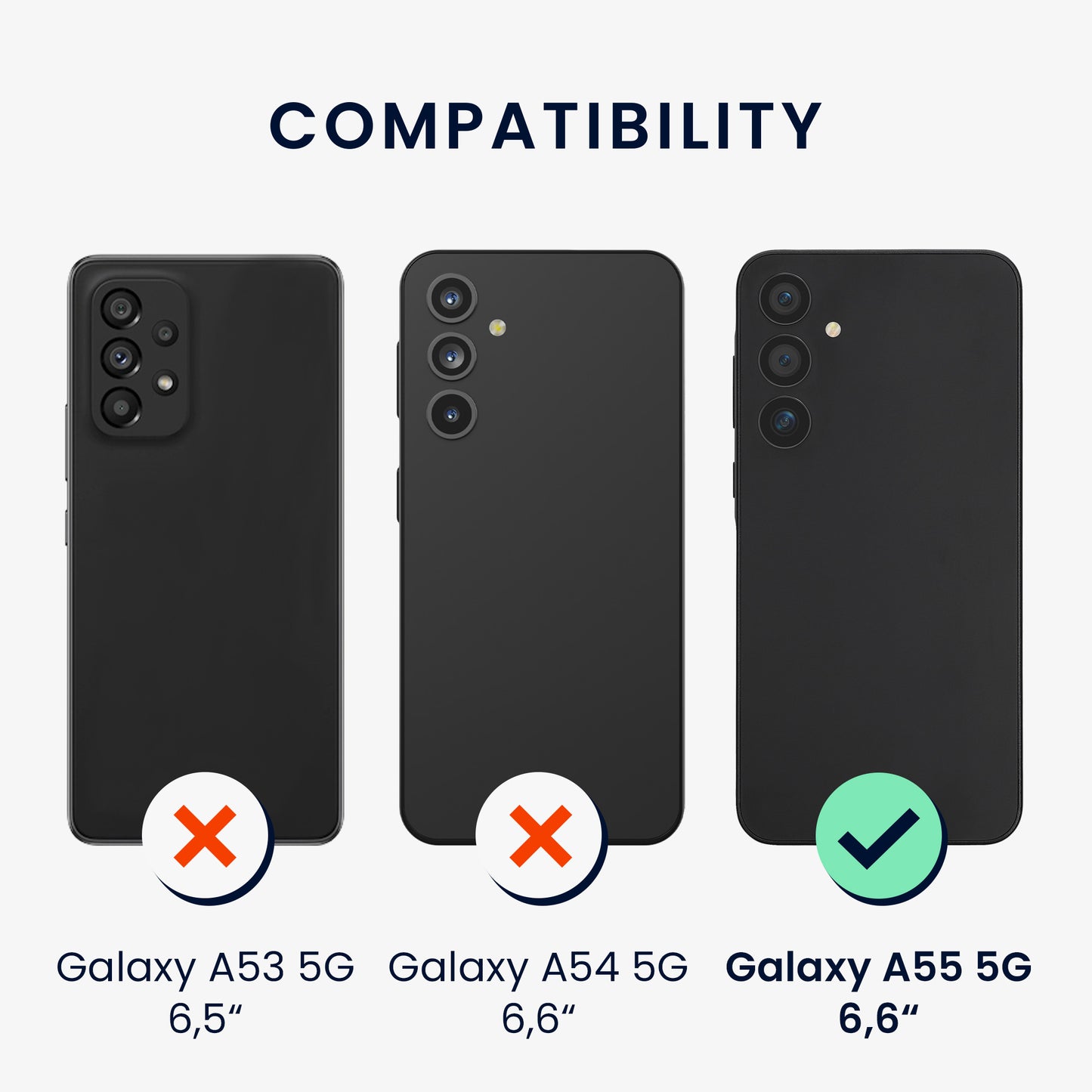kwmobile Handyhülle für Samsung Galaxy A55 5G Hülle - weiches Handy Silikon Case - Schutzhülle Cover