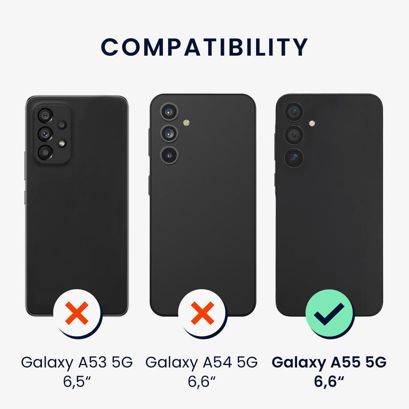 kwmobile Handyhülle für Samsung Galaxy A55 5G Hülle - weiches Handy Silikon Case - Schutzhülle Cover
