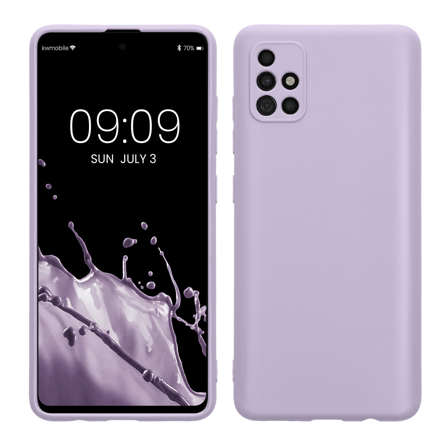 kwmobile Handyhülle kompatibel mit Samsung Galaxy A51 Hülle - Handy Case aus weichem Silikon in Lavendel Lavendel  