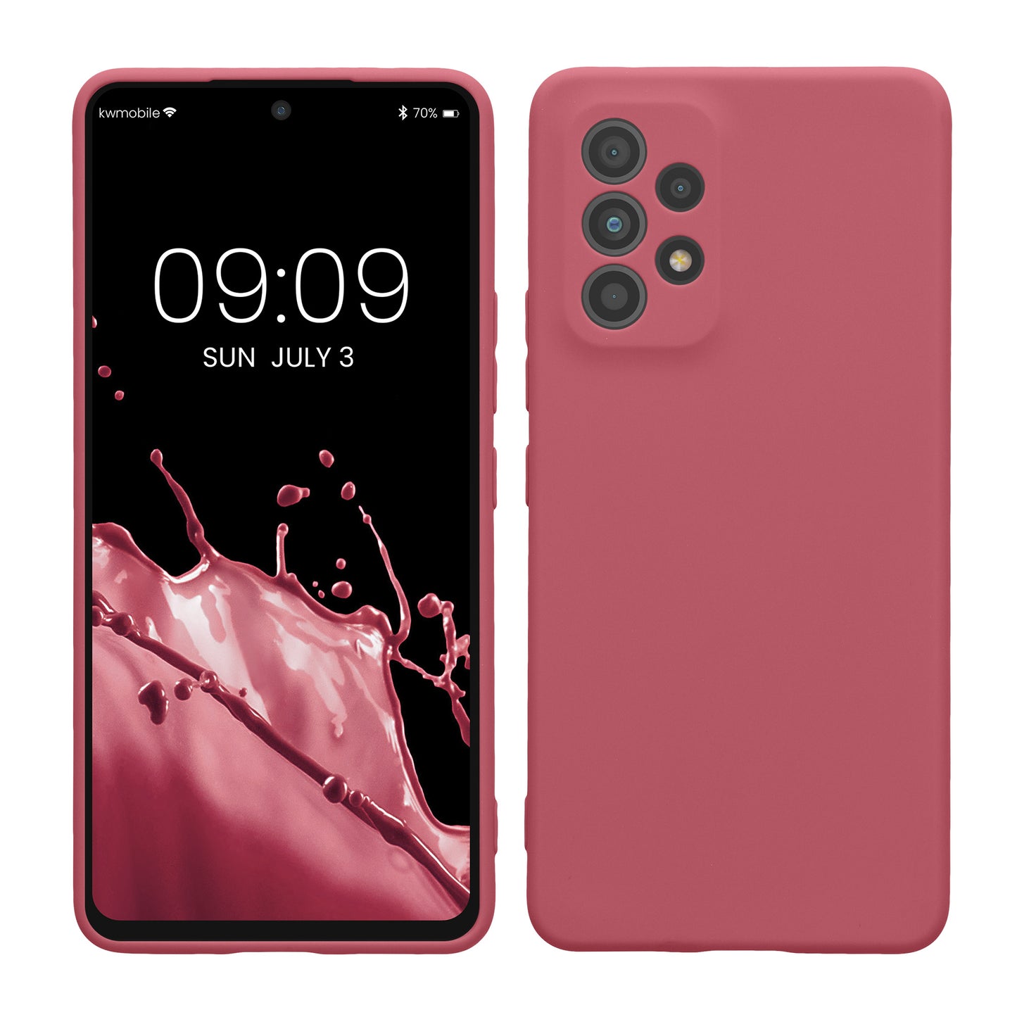kwmobile Handyhülle kompatibel mit Samsung Galaxy A53 5G Hülle - Handy Case aus weichem Silikon in Dark Rose Dark Rose  