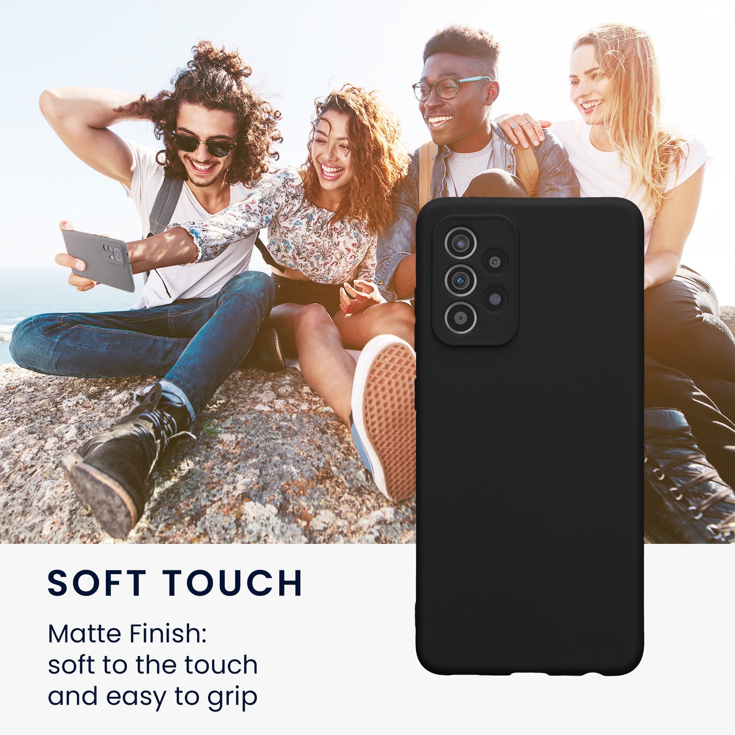 kwmobile Handyhülle für Samsung Galaxy A52 / A52 5G / A52s 5G Hülle - weiches Handy Silikon Case - Schutzhülle Cover