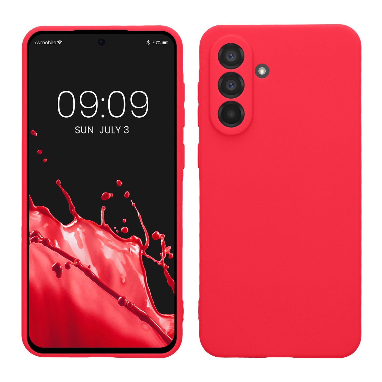 kwmobile Handyhülle kompatibel mit Samsung Galaxy A56 5G Hülle - Handy Case aus weichem Silikon in Neon Pink Neon Pink  