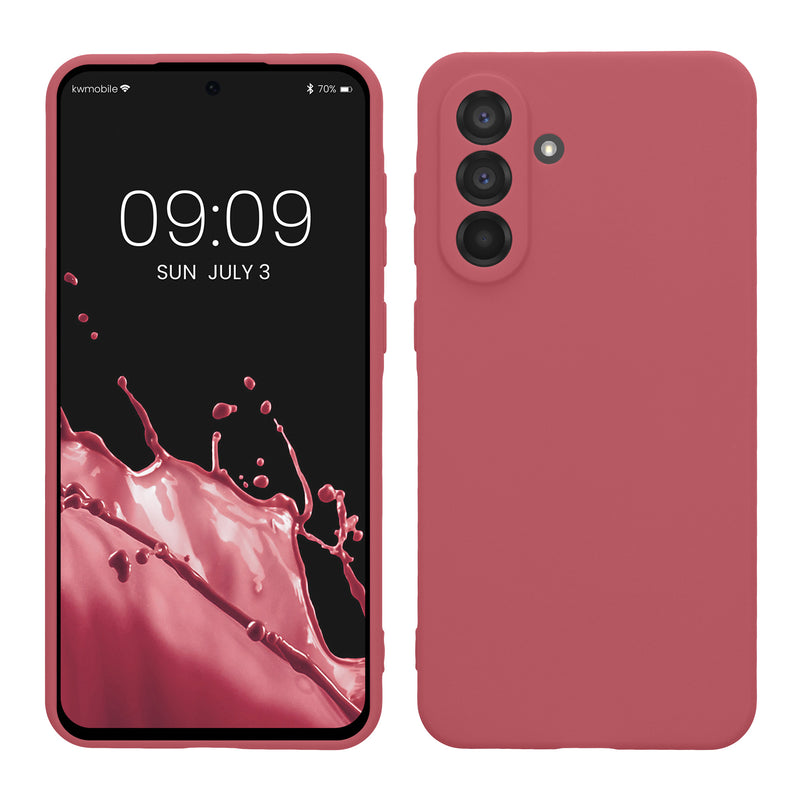 kwmobile Handyhülle kompatibel mit Samsung Galaxy A56 5G Hülle - Handy Case aus weichem Silikon in Dark Rose Dark Rose  
