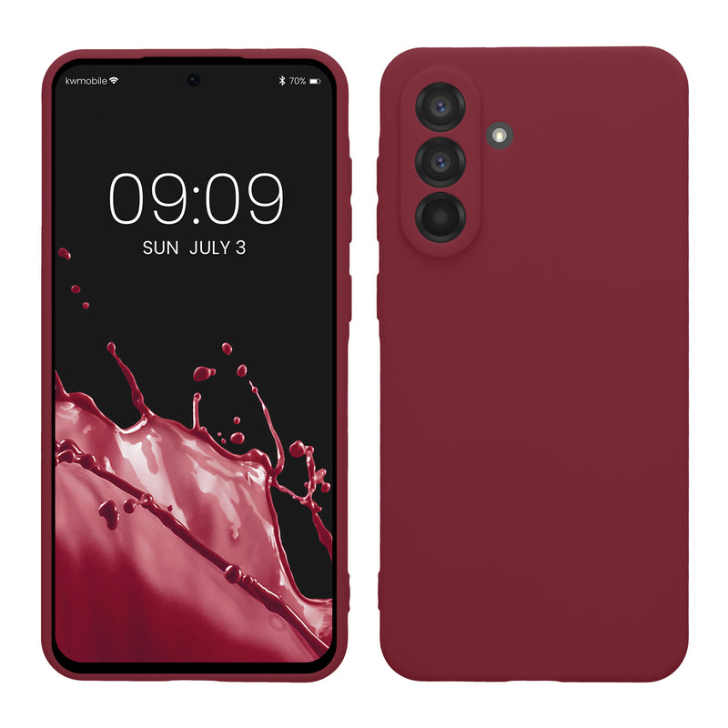 kwmobile Handyhülle kompatibel mit Samsung Galaxy A56 5G Hülle - Handy Case aus weichem Silikon in Bordeaux Violett Bordeaux Violett  