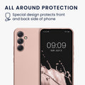 kwmobile Handyhülle für Samsung Galaxy A54 5G Hülle - weiche Silikon Case metallisch schimmernd - Schutzhülle Cover