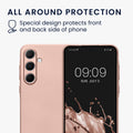 kwmobile Handyhülle für Samsung Galaxy A55 5G Hülle - weiche Silikon Case metallisch schimmernd - Schutzhülle Cover