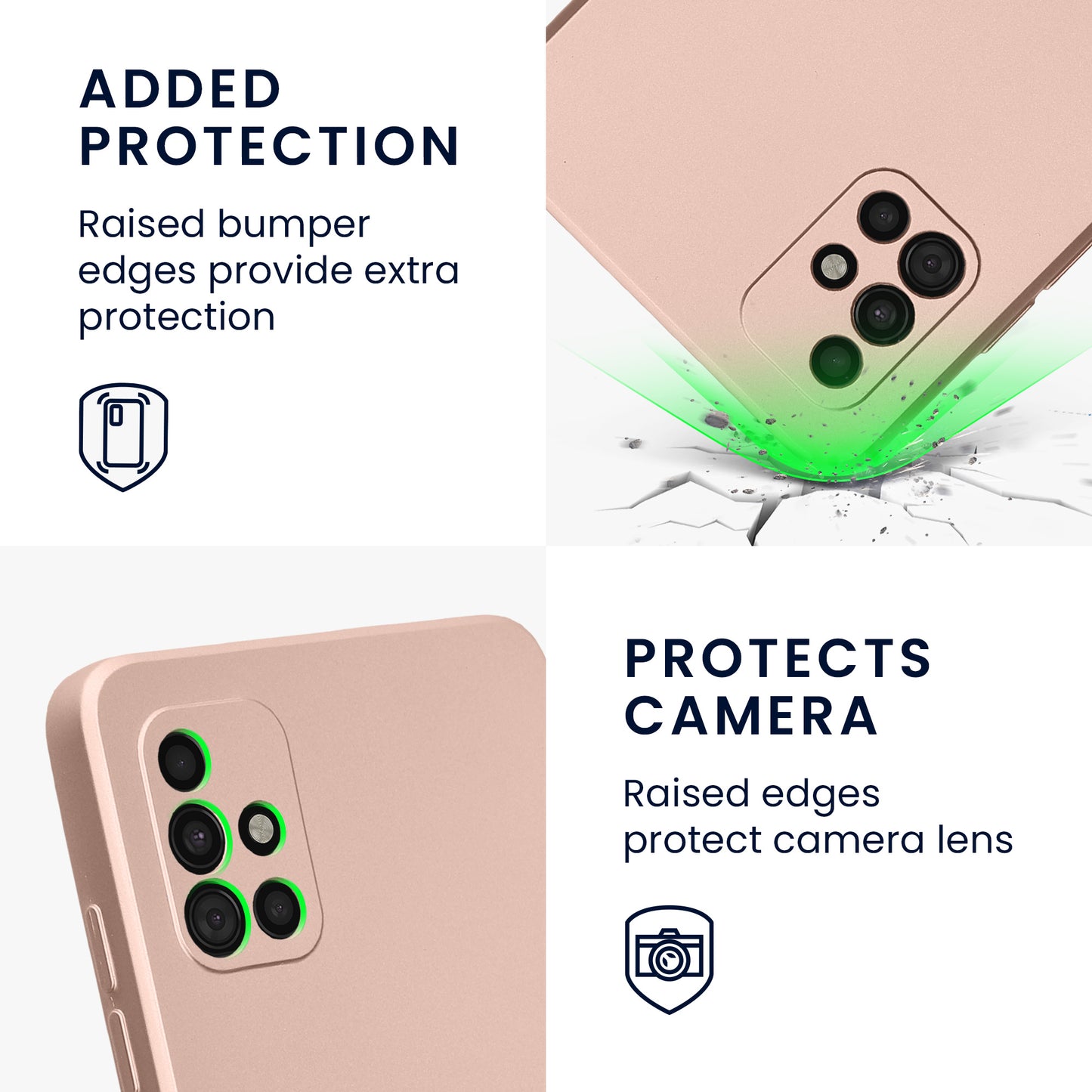 kwmobile Handyhülle für Samsung Galaxy A51 Hülle - weiche Silikon Case - Schutzhülle Cover