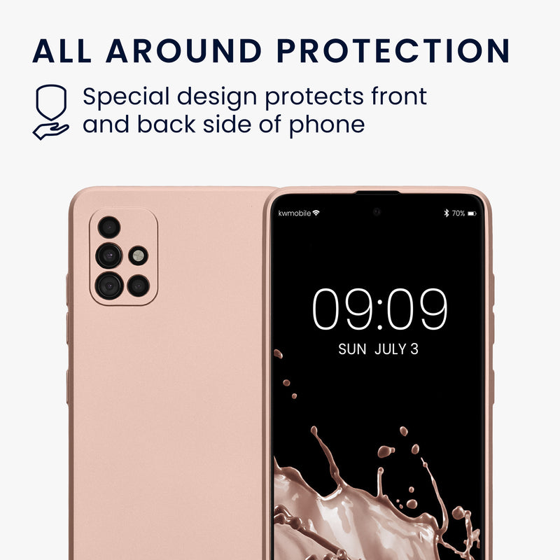 kwmobile Handyhülle für Samsung Galaxy A51 Hülle - weiche Silikon Case - Schutzhülle Cover
