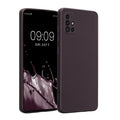 kwmobile Handyhülle kompatibel mit Samsung Galaxy A51 Hülle - weiche Silikon Case metallisch schimmernd in Metallic Brombeere Metallic Brombeere  