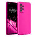 kwmobile Handyhülle kompatibel mit Samsung Galaxy A53 5G Hülle - weiche Silikon Case metallisch schimmernd in Metallic Pink Metallic Pink  