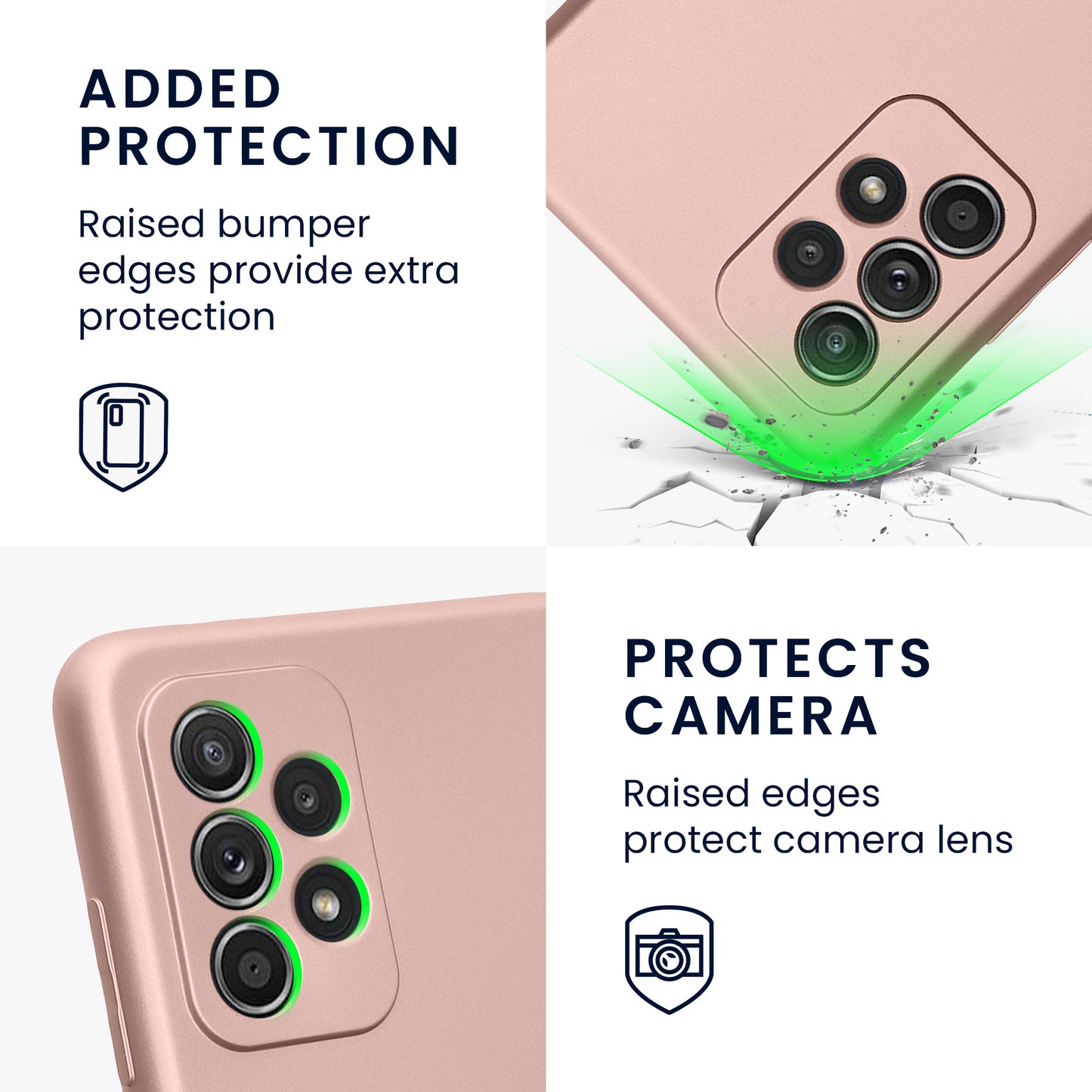 kwmobile Handyhülle für Samsung Galaxy A52 / A52 5G / A52s 5G Hülle - weiche Silikon Case metallisch schimmernd - Schutzhülle Cover