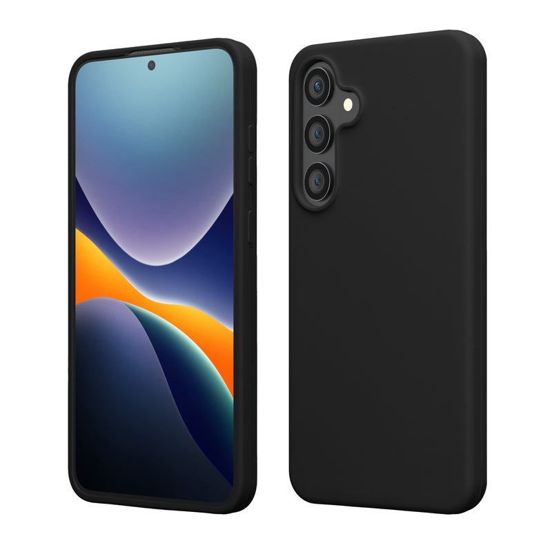 kwmobile Hülle kompatibel mit Samsung Galaxy S25 FE Hülle - Silikon Handy Case - Handyhülle weiche Oberfläche - kabelloses Laden - Schwarz Schwarz  