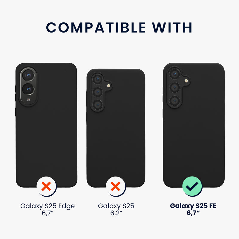 kwmobile Handyhülle für Samsung Galaxy S25 FE Hülle - Case Silikon - Kabelloses Laden - Schutzhülle Cover