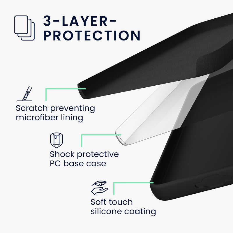 kwmobile Handyhülle für Samsung Galaxy S25 FE Hülle - Case Silikon - Kabelloses Laden - Schutzhülle Cover