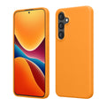 kwmobile Hülle kompatibel mit Samsung Galaxy S25 FE Hülle - Silikon Handy Case - Handyhülle weiche Oberfläche - kabelloses Laden - Fruity Orange Fruity Orange  