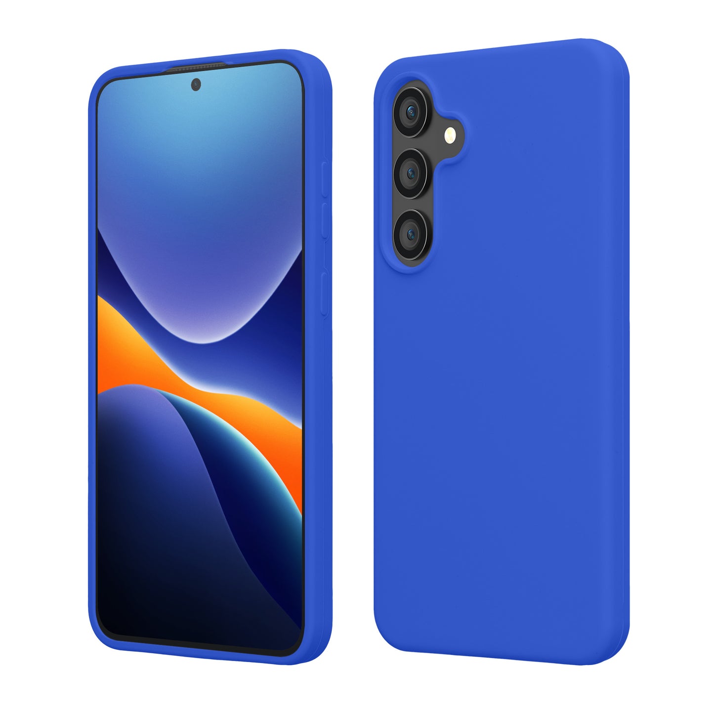 kwmobile Hülle kompatibel mit Samsung Galaxy S25 FE Hülle - Silikon Handy Case - Handyhülle weiche Oberfläche - kabelloses Laden - Baltik Blau Baltik Blau  