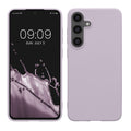 kwmobile Hülle kompatibel mit Samsung Galaxy S25 FE Hülle - weiches TPU Silikon Case - Cover geeignet für kabelloses Laden - Lavendel Lavendel  