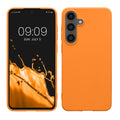 kwmobile Hülle kompatibel mit Samsung Galaxy S25 FE Hülle - weiches TPU Silikon Case - Cover geeignet für kabelloses Laden - Fruity Orange Fruity Orange  