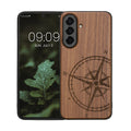 kwmobile Hülle kompatibel mit Samsung Galaxy A37 5G Handy Cover TPU Handyhülle Kompass Vintage