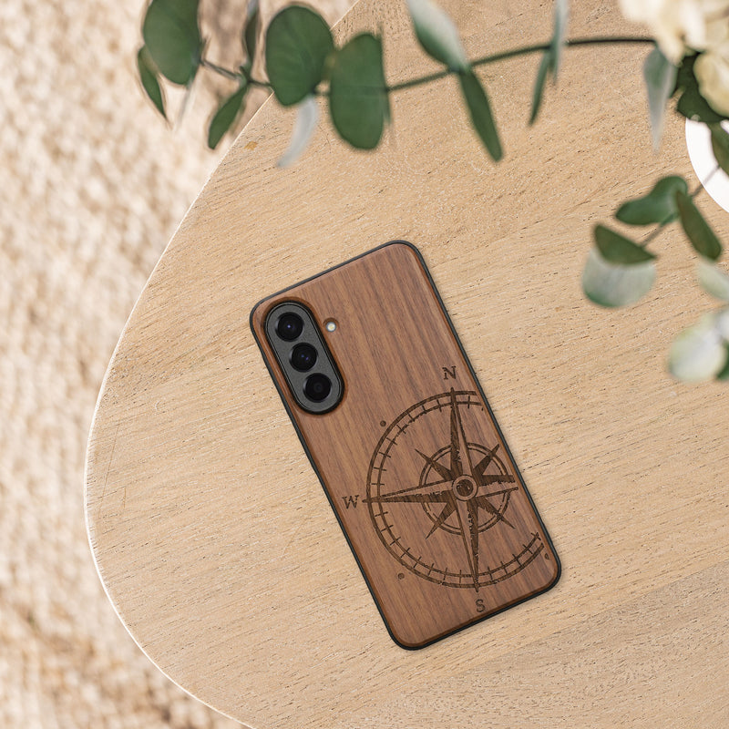 kwmobile Hülle kompatibel mit Samsung Galaxy A37 5G Handy Cover TPU Handyhülle Kompass Vintage