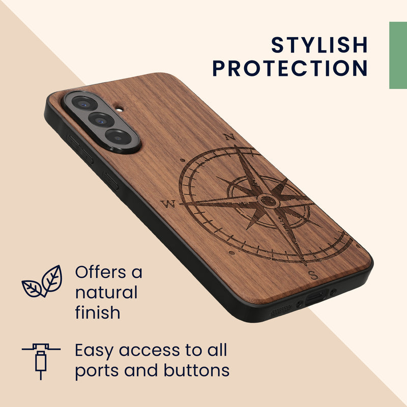 kwmobile Hülle kompatibel mit Samsung Galaxy A37 5G Handy Cover TPU Handyhülle Kompass Vintage