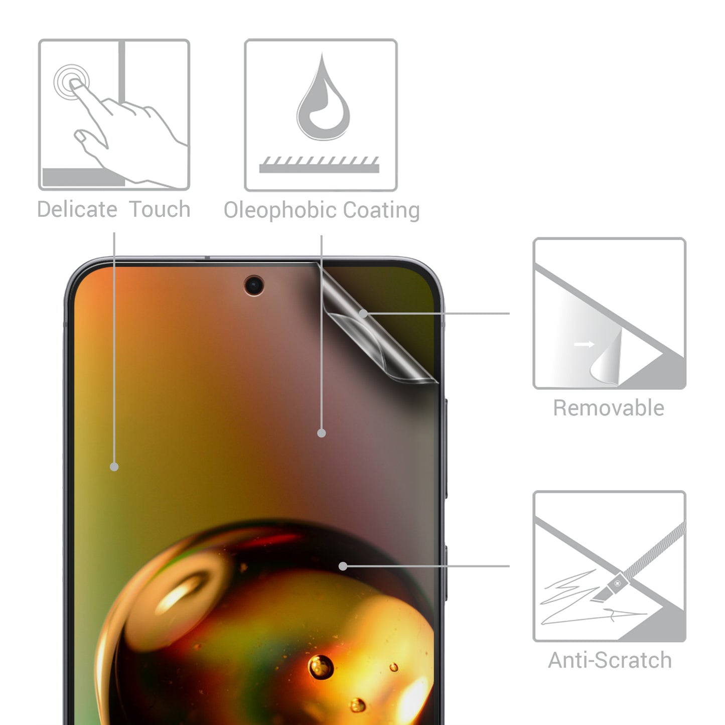 3x Displayschutzfolie matt kompatibel mit Samsung Galaxy S25 FE