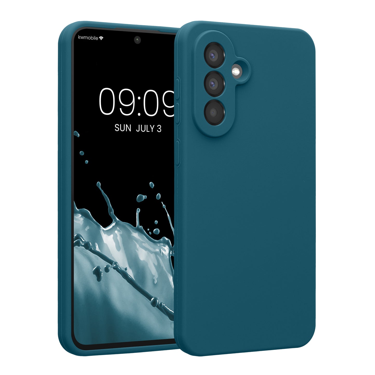 kwmobile Handyhülle kompatibel mit Samsung Galaxy A56 5G Hülle - gummierte Handy Case aus Silikon in Petrol matt Petrol matt  